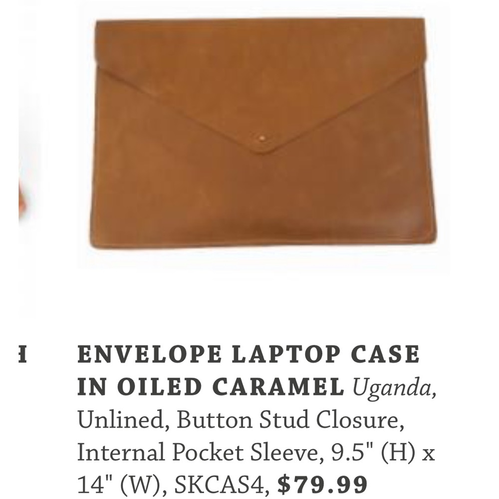 NWT Sseko Envelope Laptop Sleeve - Picture 2 of 7